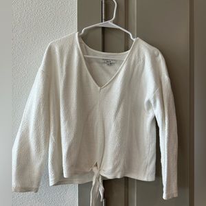 Madewell Texture & Thread Women’s Ribbed Tie Front Top